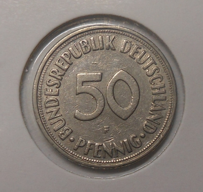 Saksa. 50 pfennig 1959F.