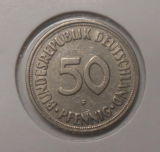 Saksa. 50 pfennig 1959F.