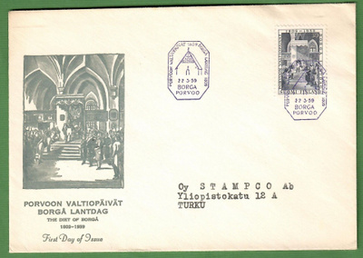 FDC 22.3.1959 Porvoon valtiopäivät (100)