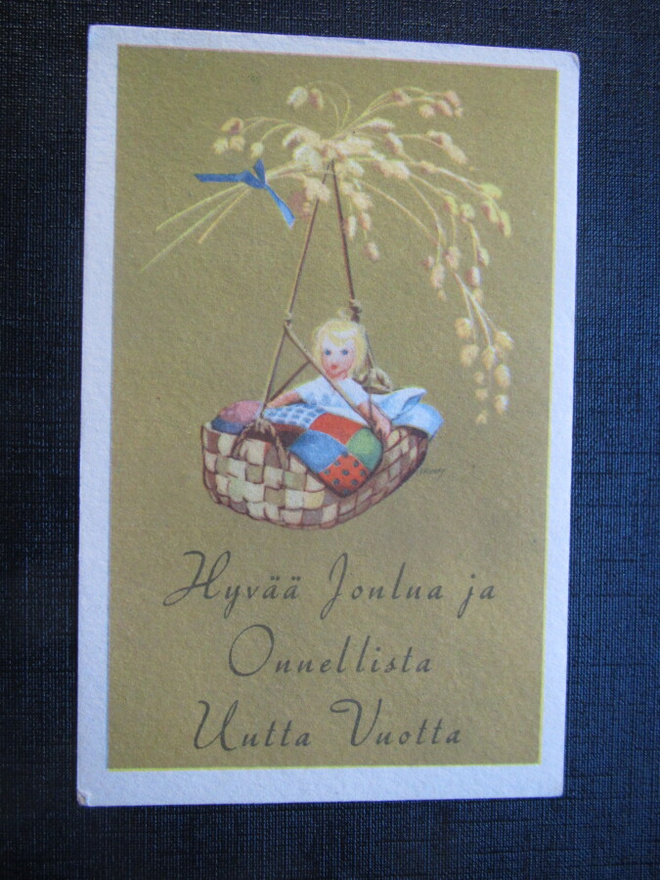 Hyvä Joulua ja Onnellista Uutta Vuotta. Wendelin.Postikortti