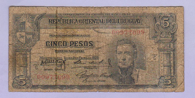 Uruquay 5 Pesos v.1948 P-36a