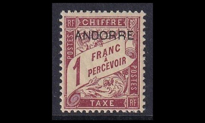 Andorra Fr P_6 ** Porto 1 Fr (1931)