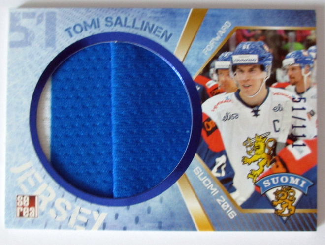 Tomi Sallinen /111 numeroitu jersey kortti