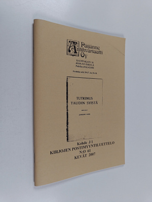 Kirjojen postimyyntiluettelo n:o 61 : kevät 2007