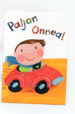 POIKA... °°PALJON ONNEA°° -KORTTI /Kimalle
