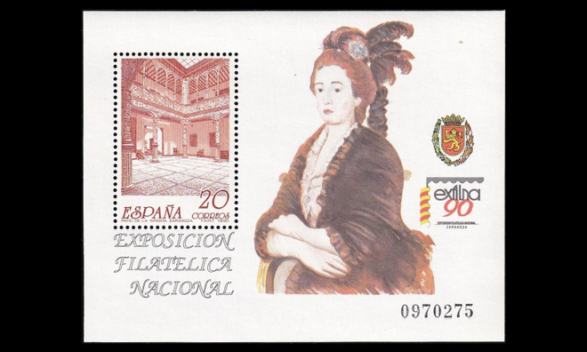 Espanja 2946BL36 ** Postimerkkinäyttely EXFILNA (1990)