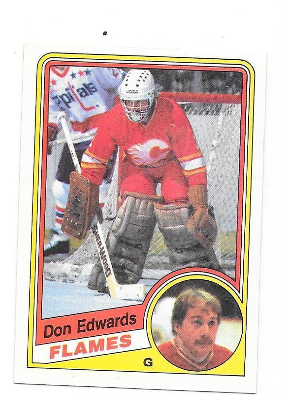 1984-85 OPC #222 Don Edwards Calgary Flames MV
