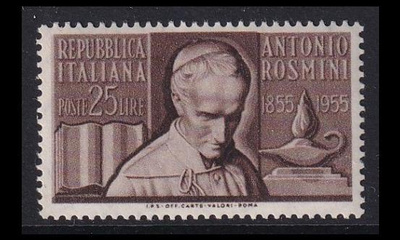 Italia 945 ** Filosofi Antonio Rosmini-Serbati (1955)