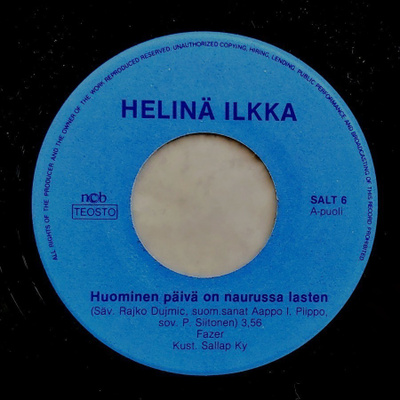 HELINÄ ILKKA Huominen Päivä On Naurussa Lasten 7” ei KK 1988