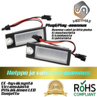 Volvo LED rekisterikilven valot — kirkkaan valkoinen 6000K - pikkukuva 1