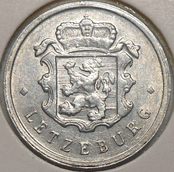 Luxemburg. 25 centimes 1954.