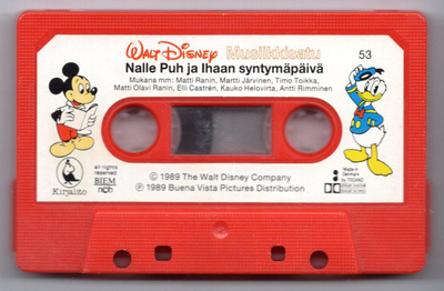 C-kasetti: NALLE PUH, 1989 (ilman kansipaperia)