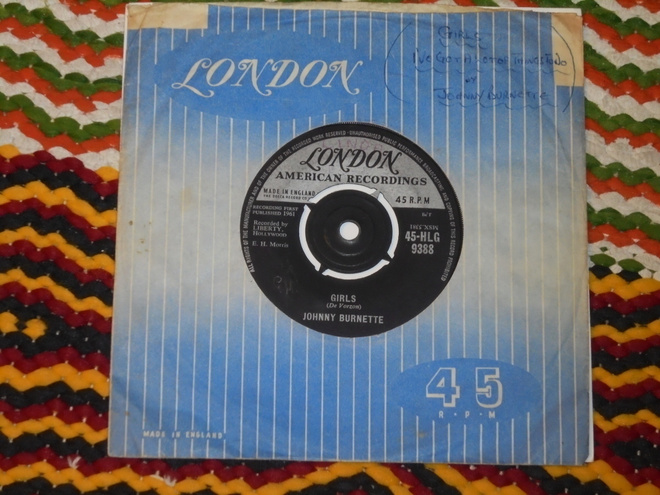 7" JOHNNY BURNETTE - Girls - single 1961 rockabilly EX-