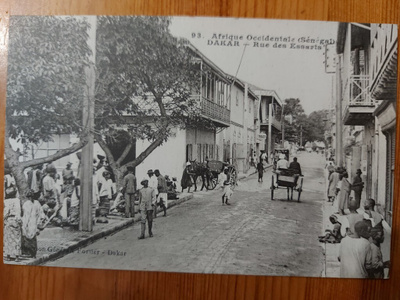 Senegal, DAKAR katunäkymä -1900-l. alun Carte Postale