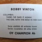 Champion Pop purkkakuva. Bobby Vinton - pikkukuva 2