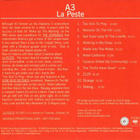 A3  ::  LA PESTE  ::  CD  ALBUM   ADVANCE  COPY  PROMO  2000 - pikkukuva 2