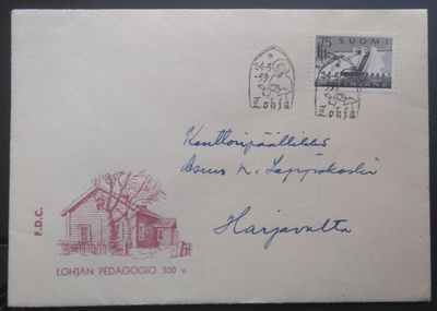 Yleismerkki 1959, Pyhäkoski, FDC, lohjalainen sulkija