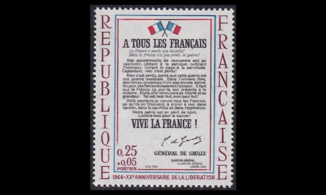 Ranska 1484 ** Appel du 18 juin (1964)