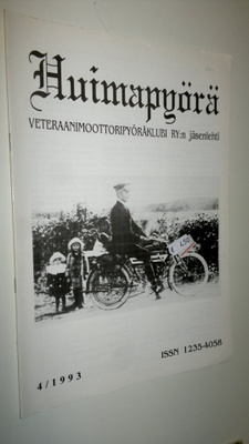 Huimapyörä 4/1993: Veteraanimoottoripyöräklubi ry:n jäsen...