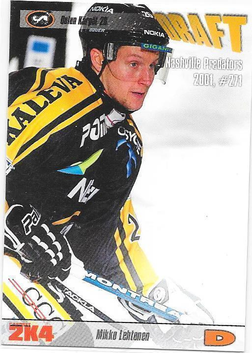 2003-04 CardSet #89 Mikko Lehtonen Kärpät