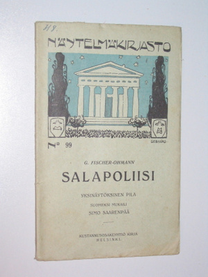 G. Fischer-Ohmann: Salapoliisi (Kirja, 1913)