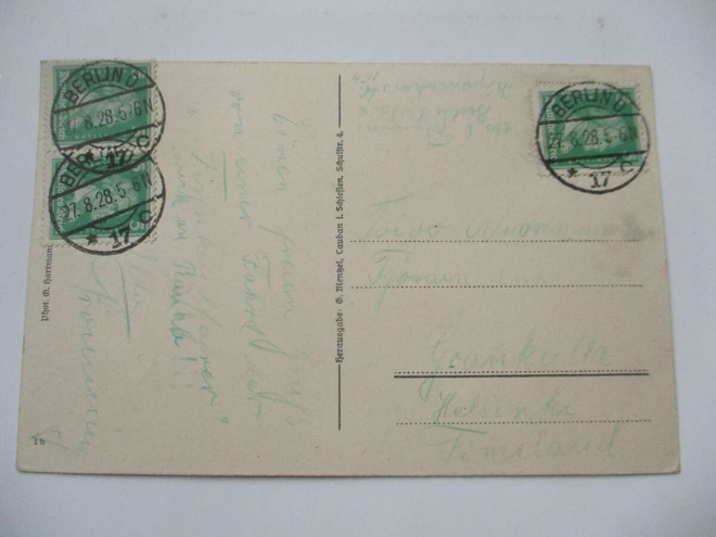 1928 Saksa kortti os Kauniainen