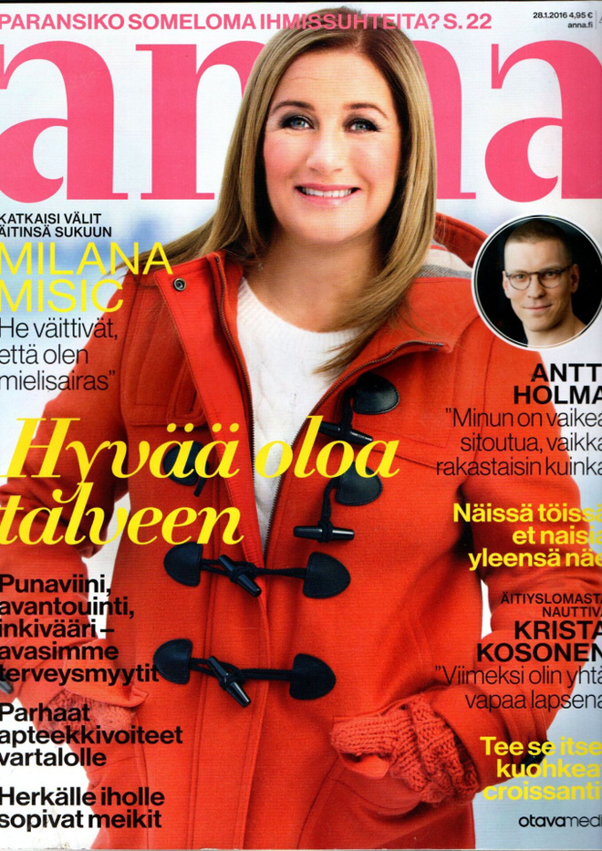Anna n:o 4 2016 Milana. Antti. Krista. Jenni. Marjukka.