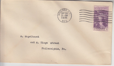 USA FDC 1935 Boulder dam