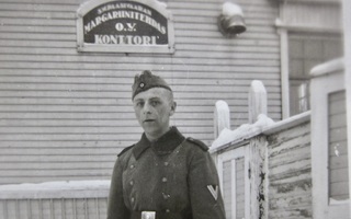 VANHA Sota Valokuva Natsi Saksa SS-sotilas Oulu 1941-1942