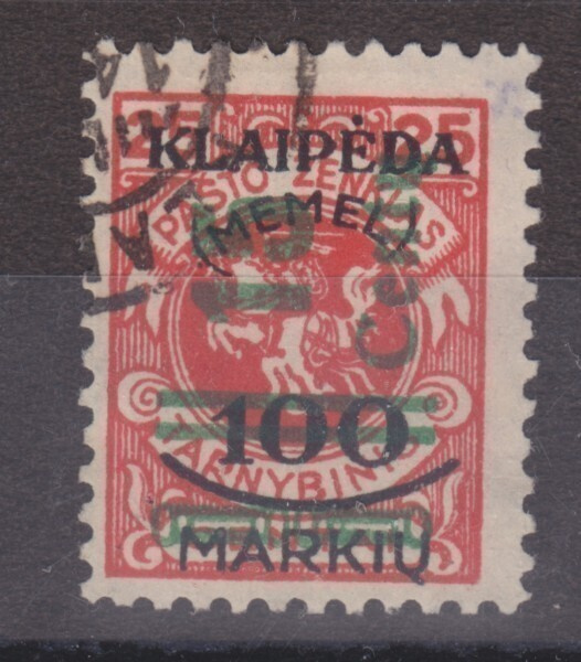 Saksa reich Memel 1923 Mi 231 leimattuna Mi 450€