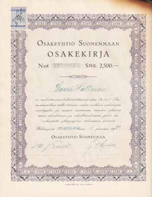 OKK 1929 Suomenmaa Oy, Helsinki