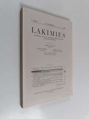 Lakimies 7/1985 : Suomalaisen lakimiesyhdistyksen aikakau...