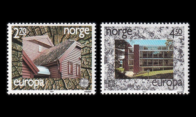 Norja 965-6 ** Europa moderni arkkitehtuuri (1987)