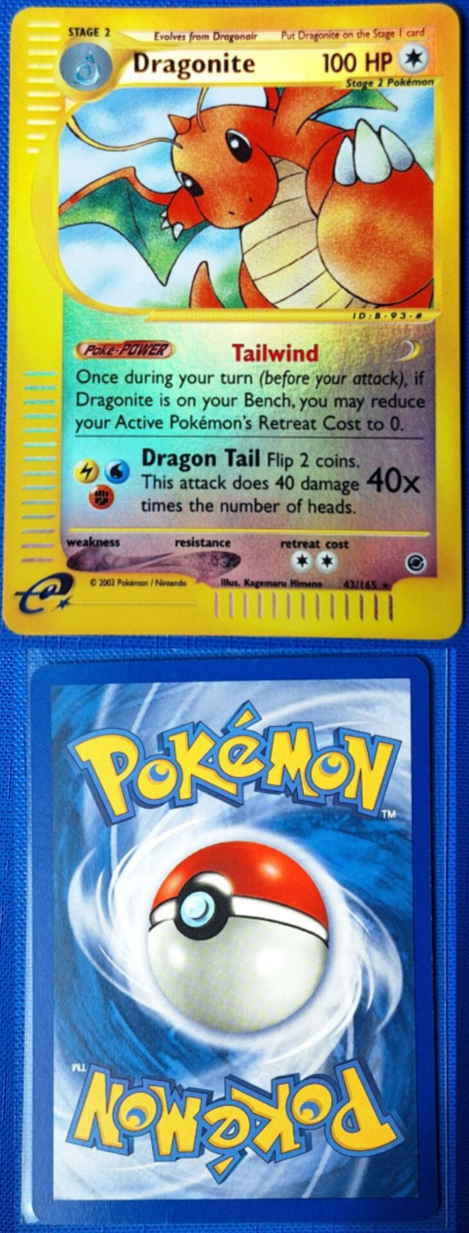 Dragonite 43/165 Expedition base set Reverse holo