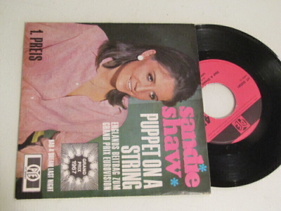 Sandie Shaw puppet on a string 7 45 saksa 1967 euroviisut
