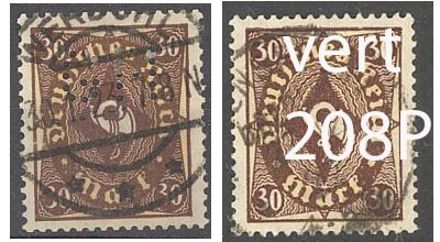 Saksa Mi 208 W SH reijitys, leimattu
