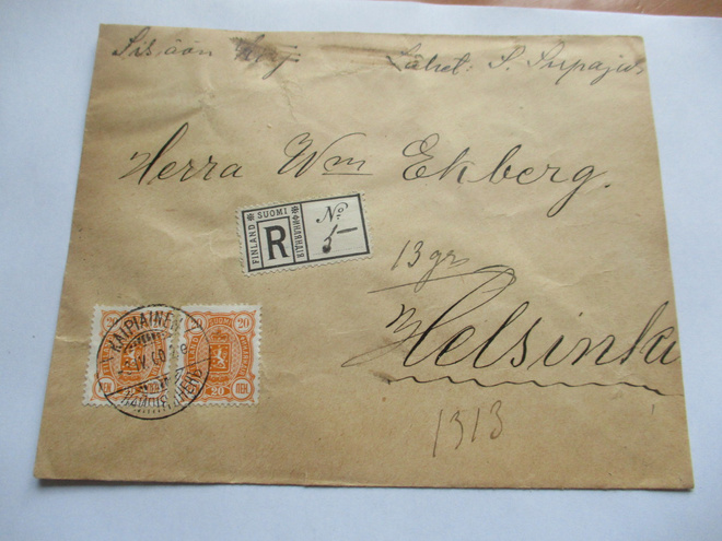 1900 Kaipiainen + musta kirjauslipuke kuorella