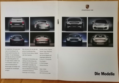 2002 Porsche 911 Boxster Cayenne esite - KUIN UUSI - 36 siv