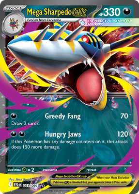 Mega Sharpedo ex 061/094 - Phantasmal Flames - NM/M