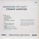 ZYGMUNT JANKOWSKI :: HAMOND POP PARTY :: VINYYLI  LP  1972 ! - pikkukuva 2