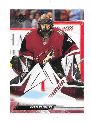 2021-22 Upper Deck #12 Karel Vejmelka Arizona Coyotes MV