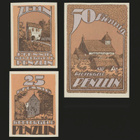 Saksa Notgeld 10, 25, 50 Pfg, Penzlin 1922 - pikkukuva 1