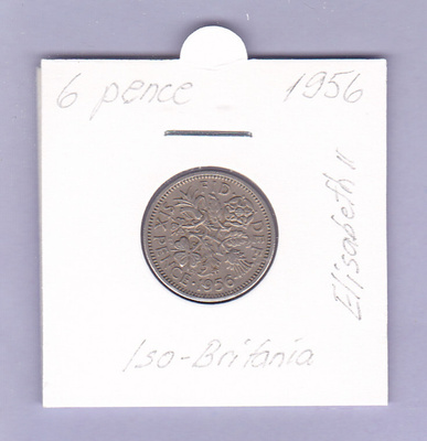 Iso-Britania 6 Pence v.1956 KM#903