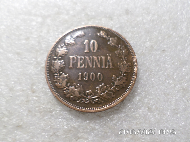 10  penniä   1900  kulkematon