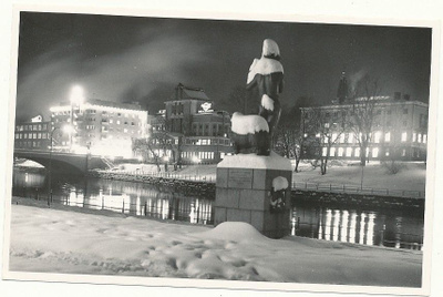 TAMPERE - talvinen Koskipuisto - vanha kortti