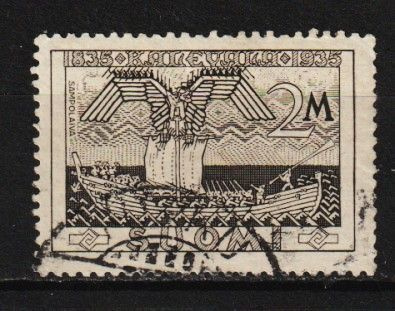 1935 Kalevala 100v 2mk merkki leimaamattomana