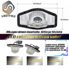 Honda LED rekisterikilven valot — kirkkaan valkoinen 6000K - pikkukuva 1