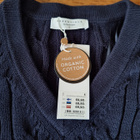 ESSENTIALS UUSI TUM.SININEN NEULE K.S/M 100% COTTON - pikkukuva 3