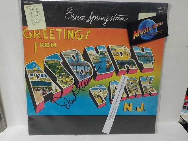 BRUCE SPRINGSTEEN GREETINGS FROM... EX/EX LP+ NIMIKIRJOITUS