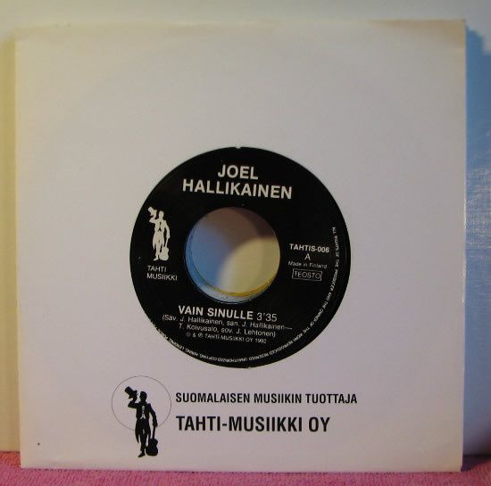 Single: Hallikainen, Joel - Vain sinulle / Soittajan muisto